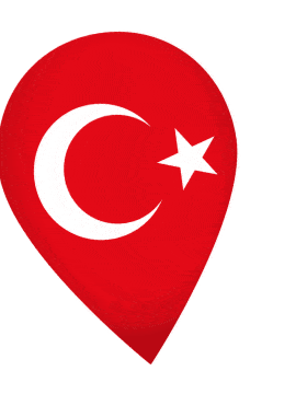 Turkey Drop Pin Wobble animated flag GIF