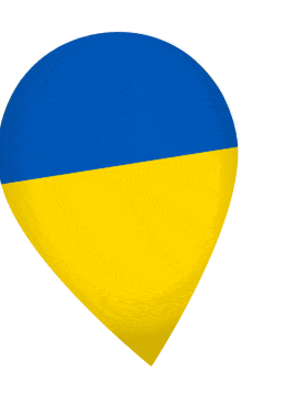Ukraine Drop Pin Wobble animated flag GIF