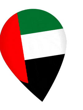 United Arab Emirates Drop Pin Wobble animated flag GIF