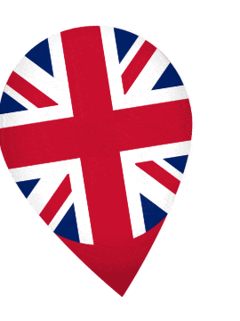 United Kingdom Drop Pin Wobble animated flag GIF