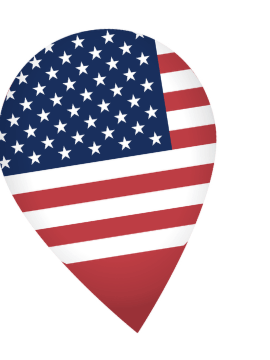 Drop Pin Wobble US flag