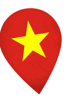 Vietnam Drop Pin Wobble animated flag GIF