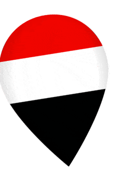 Yemen Drop Pin Wobble animated flag GIF