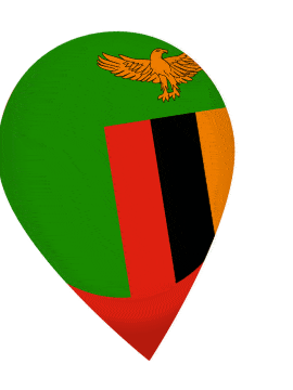 Zambia Drop Pin Wobble animated flag GIF