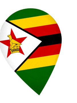 Zimbabwe Drop Pin Wobble animated flag GIF
