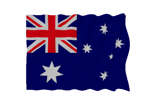 Australia Fast Wave animated flag GIF
