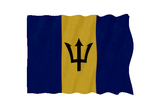 Barbados Fast Wave animated flag GIF