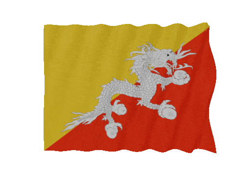 Bhutan Fast Wave animated flag GIF