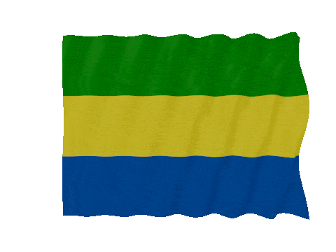 Gabon Fast Wave animated flag GIF