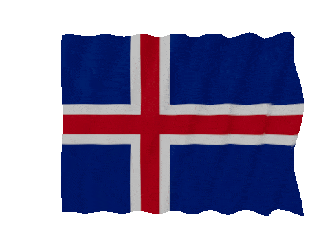 Iceland Fast Wave animated flag GIF