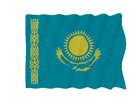 Kazakhstan Fast Wave animated flag GIF