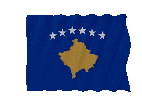 Kosovo Fast Wave animated flag GIF