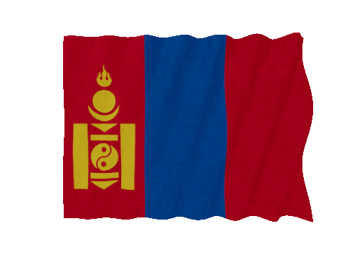 Mongolia Fast Wave animated flag GIF