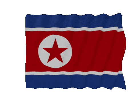 North Korea Fast Wave animated flag GIF