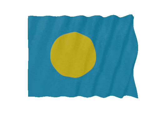 Palau Fast Wave animated flag GIF