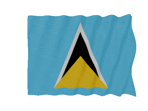 Saint Lucia Fast Wave animated flag GIF
