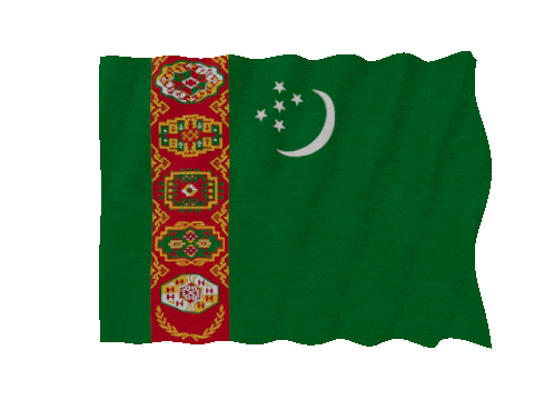 Turkmenistan Fast Wave animated flag GIF