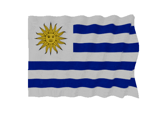 Uruguay Fast Wave animated flag GIF