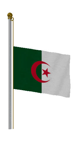 Algeria Half Mast animated flag GIF