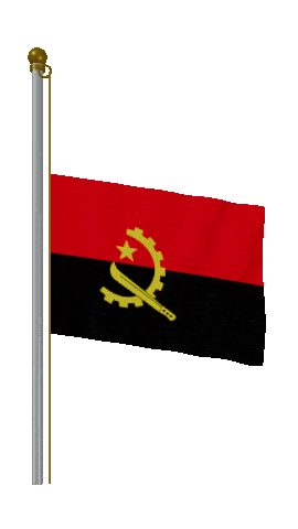 Angola Half Mast animated flag GIF