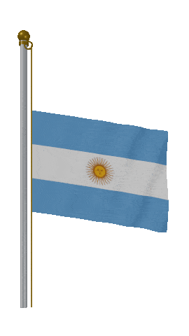 Argentina Half Mast animated flag GIF