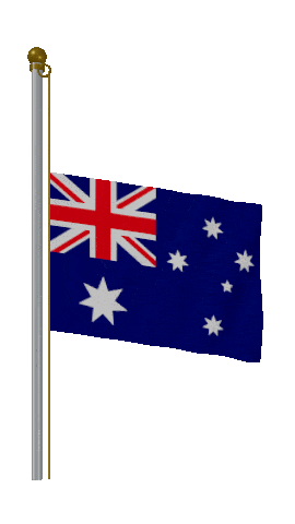 Australia Half Mast animated flag GIF