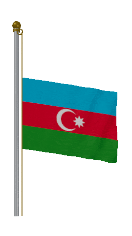 Azerbaijan Half Mast animated flag GIF