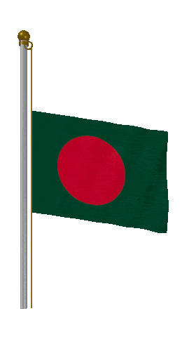 Bangladesh Half Mast animated flag GIF