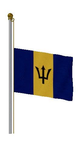 Barbados Half Mast animated flag GIF