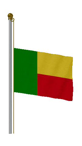 Benin Half Mast animated flag GIF