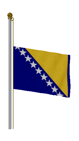 Bosnia And Herzegovina Half Mast animated flag GIF