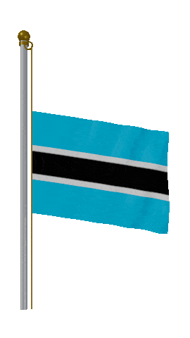 Botswana Half Mast animated flag GIF