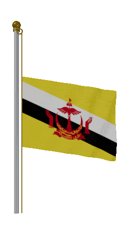 Brunei Half Mast animated flag GIF