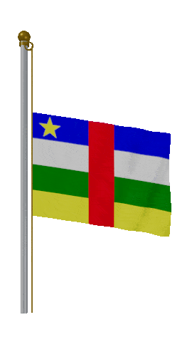 Central African Republic Half Mast animated flag GIF