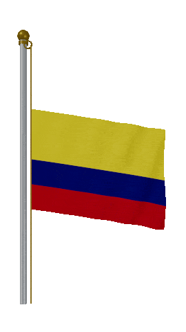 Colombia Half Mast animated flag GIF