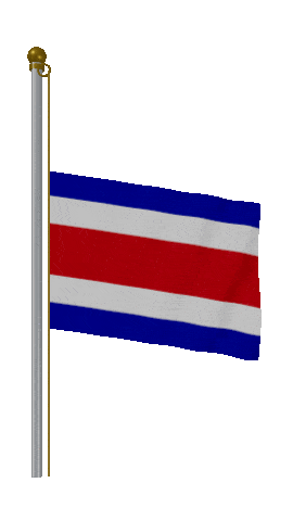 Costa Rica Half Mast animated flag GIF