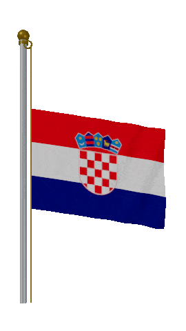 Croatia Half Mast animated flag GIF