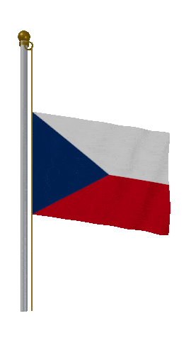 Czechia Half Mast animated flag GIF