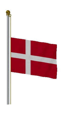 Denmark Half Mast animated flag GIF