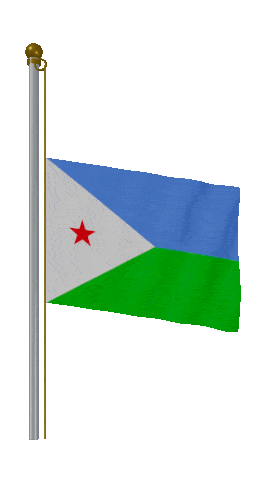 Djibouti Half Mast animated flag GIF