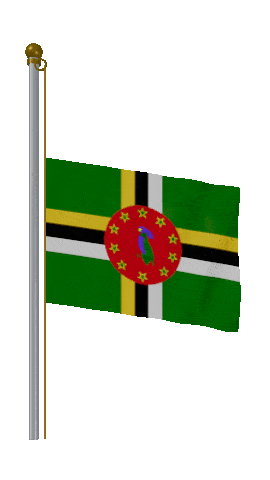 Dominica Half Mast animated flag GIF