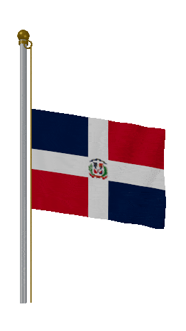 Dominican Republic Half Mast animated flag GIF