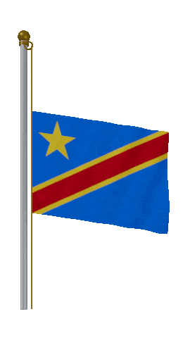 Dr Congo Half Mast animated flag GIF