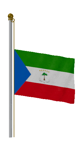Equatorial Guinea Half Mast animated flag GIF