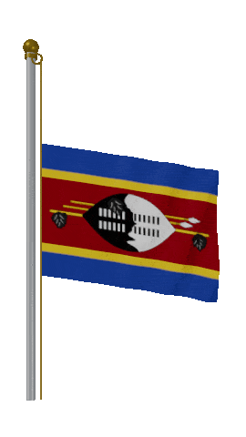 Eswatini Half Mast animated flag GIF