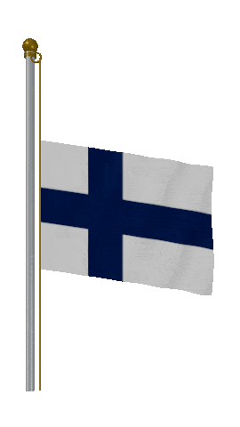 Finland Half Mast animated flag GIF