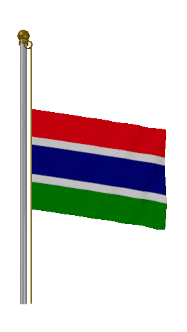 Gambia Half Mast animated flag GIF
