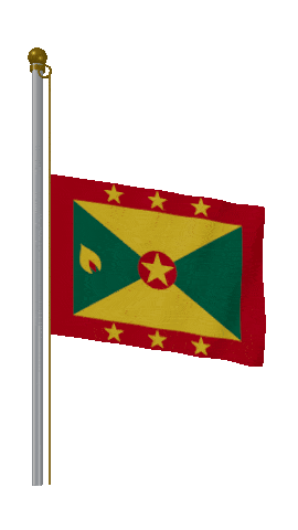 Grenada Half Mast animated flag GIF
