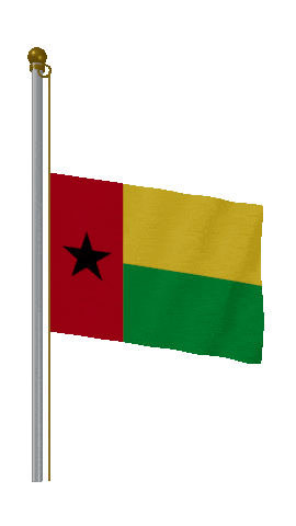 Guinea Bissau Half Mast animated flag GIF