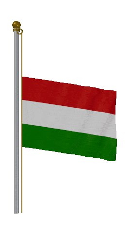 Hungary Half Mast animated flag GIF